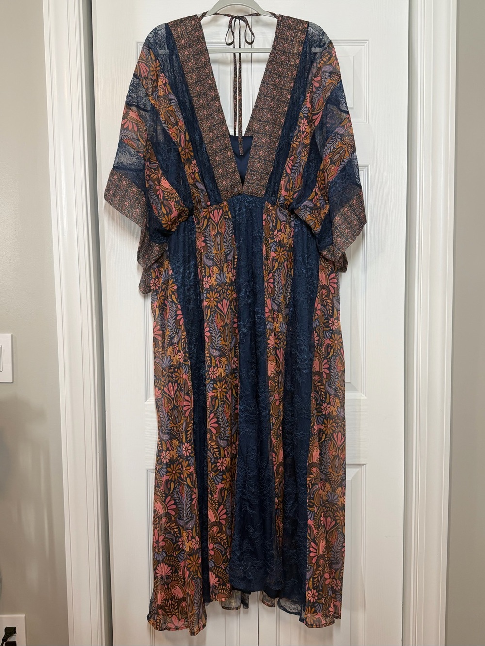 NWT Layered with Love Floral Sheer Layered Kaftan Dress Women’s 3X Boho - Picture 3 of 12